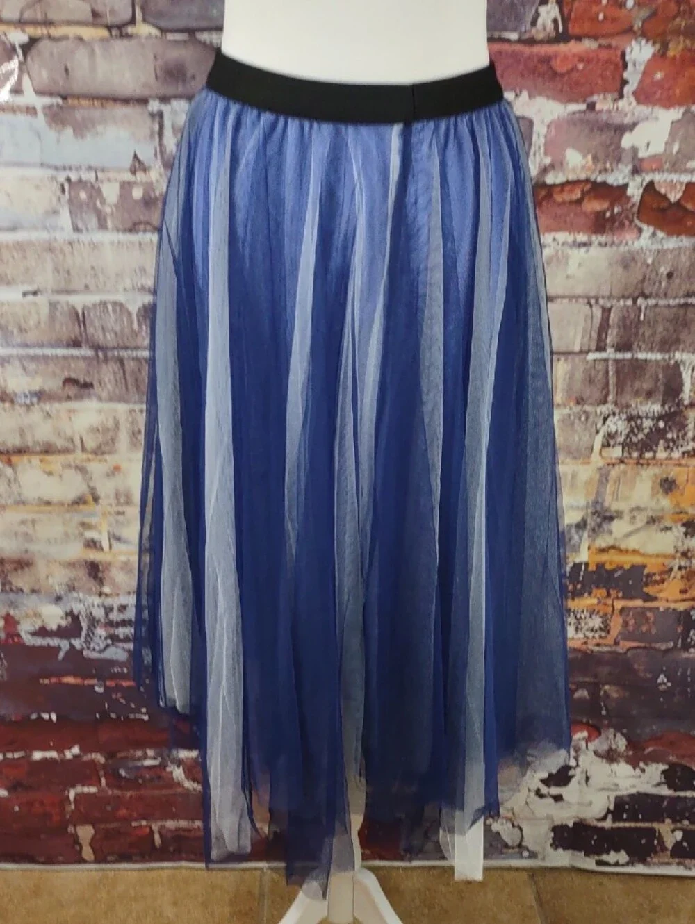 Layered Tulle Midi Skirt